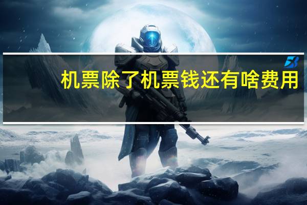 机票除了机票钱还有啥费用