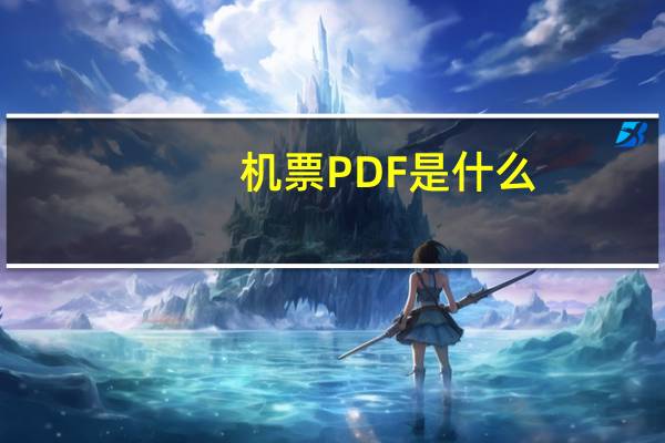 机票PDF是什么