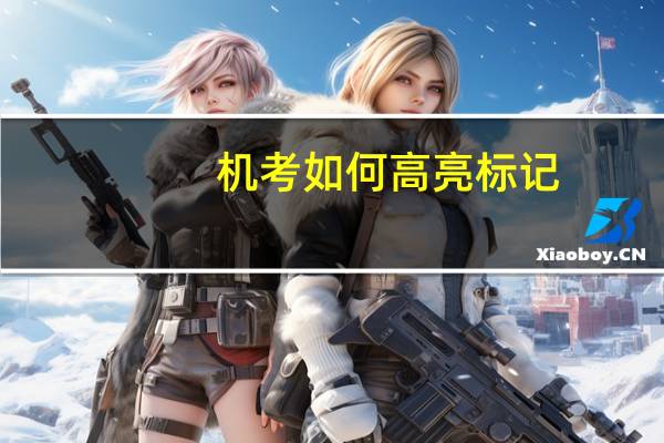 机考如何高亮标记
