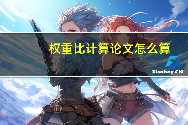 权重比计算论文怎么算
