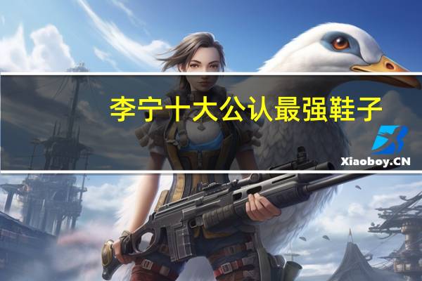 李宁十大公认最强鞋子