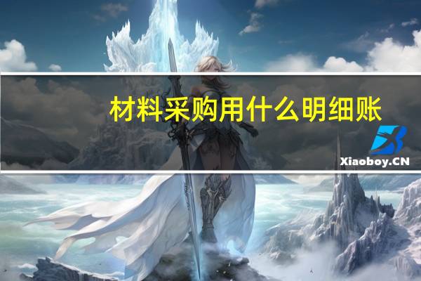 材料采购用什么明细账