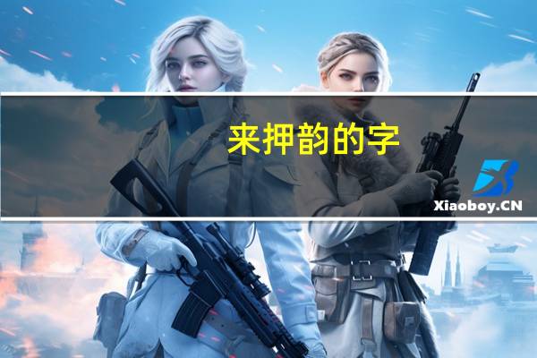 来押韵的字