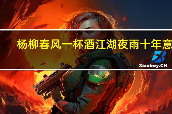 杨柳春风一杯酒江湖夜雨十年意思