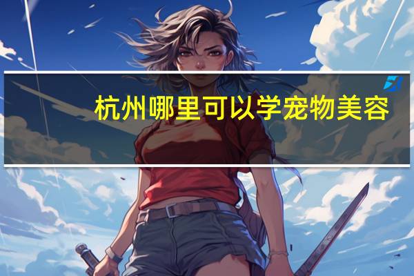 杭州哪里可以学宠物美容