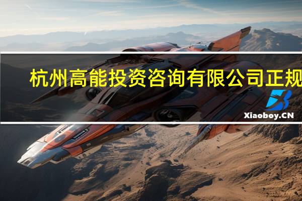 杭州高能投资咨询有限公司正规吗