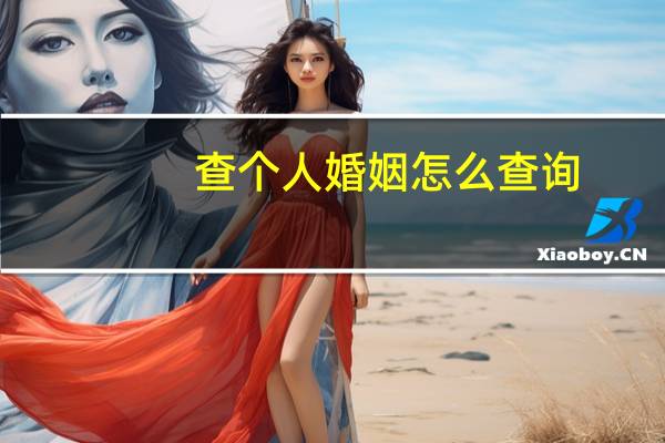 查个人婚姻怎么查询