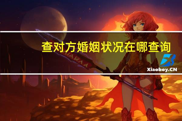 查对方婚姻状况在哪查询