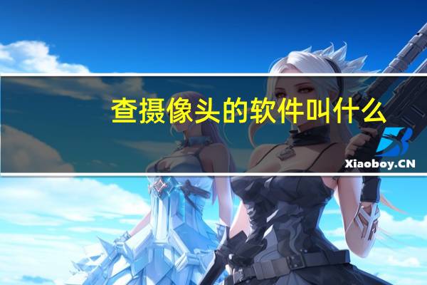 查摄像头的软件叫什么