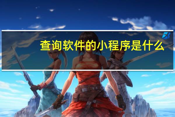 查询软件的小程序是什么