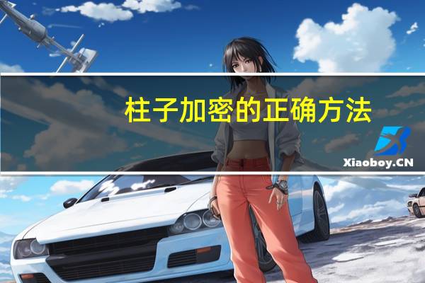 柱子加密的正确方法