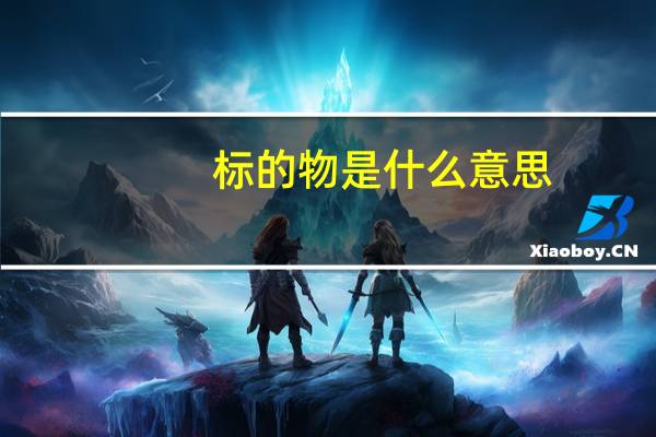 标的物是什么意思