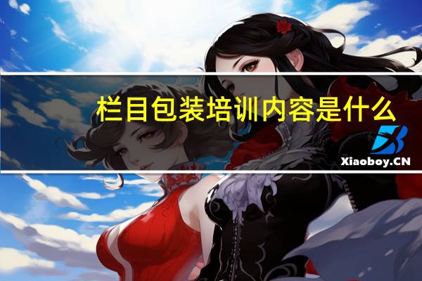 栏目包装培训内容是什么