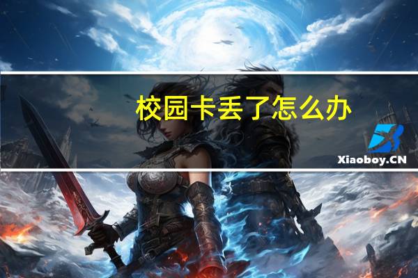校园卡丢了怎么办