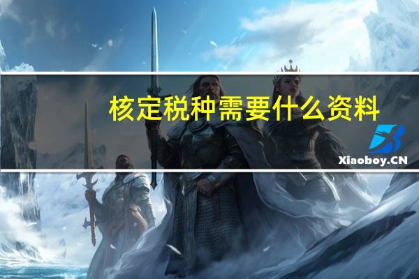 核定税种需要什么资料