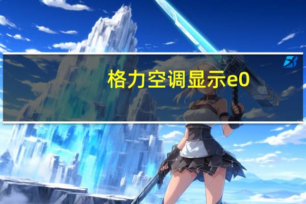 格力空调显示e0