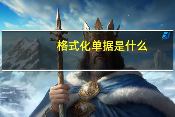 格式化单据是什么
