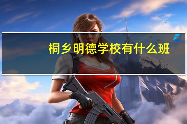 桐乡明德学校有什么班