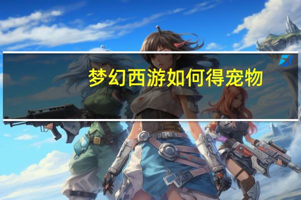 梦幻西游如何得宠物