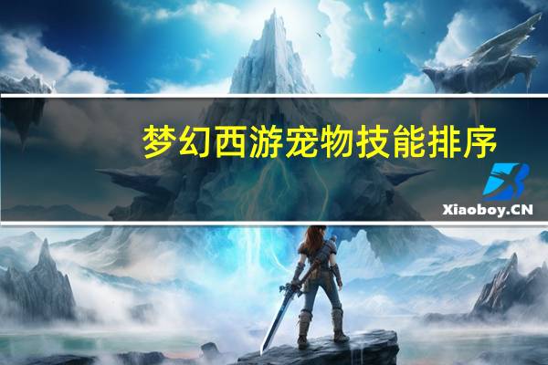 梦幻西游宠物技能排序