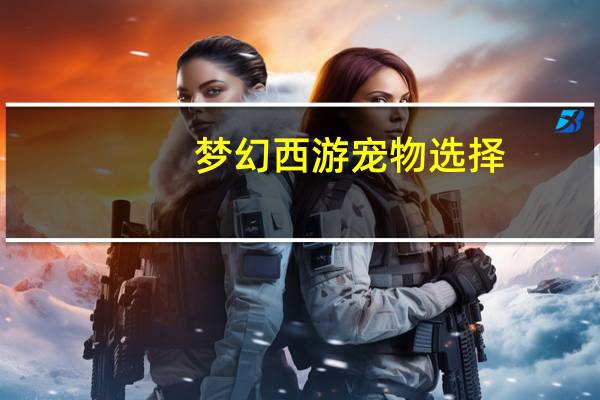 梦幻西游宠物选择