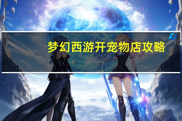 梦幻西游开宠物店攻略