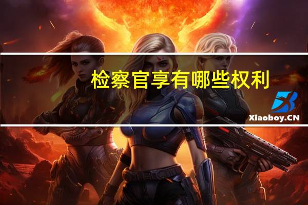 检察官享有哪些权利