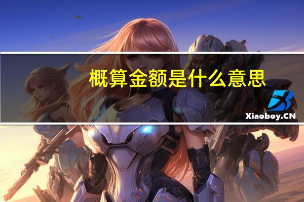 概算金额是什么意思