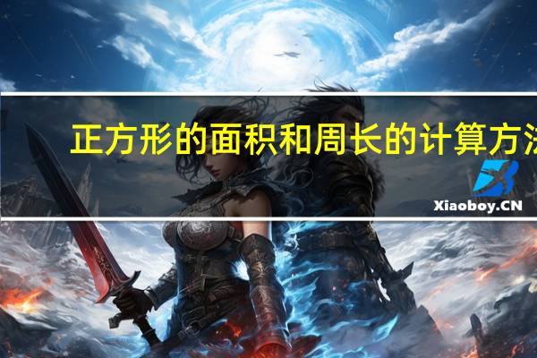 正方形的面积和周长的计算方法