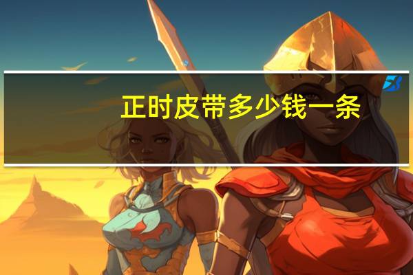 正时皮带多少钱一条