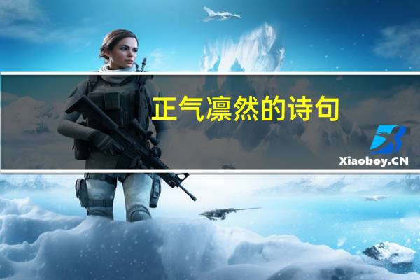 正气凛然的诗句