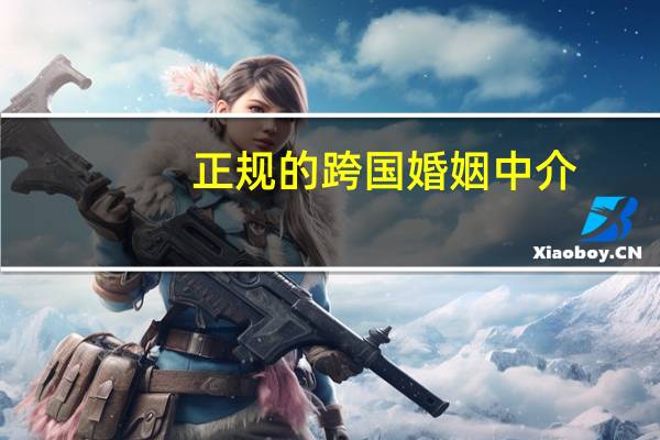 正规的跨国婚姻中介