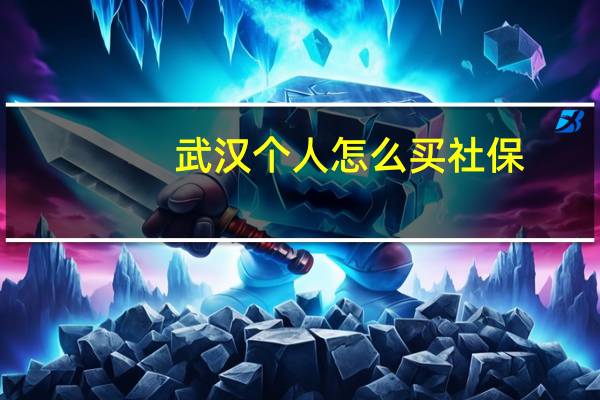 武汉个人怎么买社保
