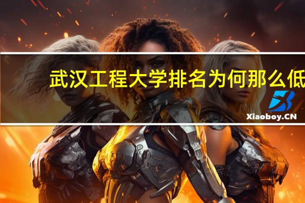 武汉工程大学排名为何那么低