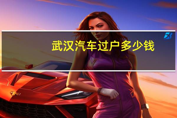 武汉汽车过户多少钱