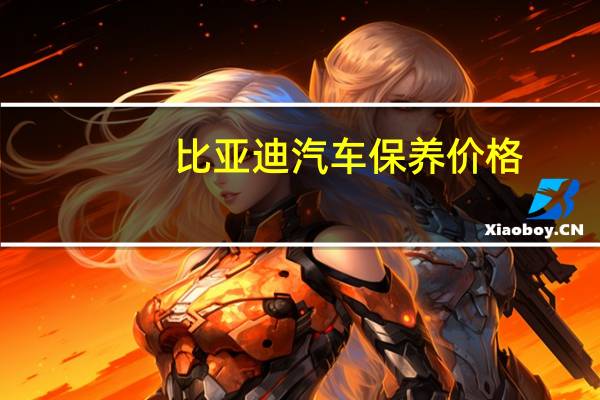 比亚迪汽车保养价格