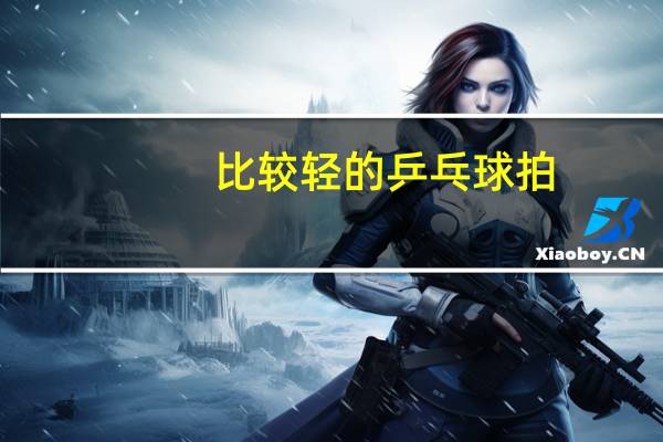 比较轻的乒乓球拍