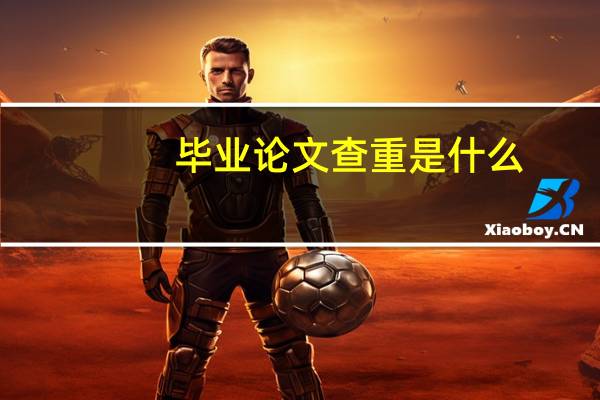毕业论文查重是什么