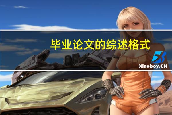 毕业论文的综述格式