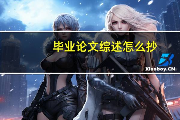 毕业论文综述怎么抄