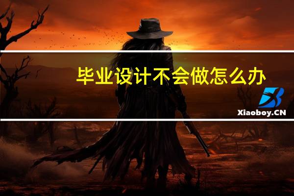 毕业设计不会做怎么办