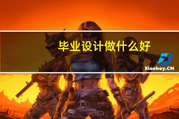 毕业设计做什么好