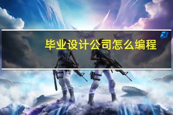 毕业设计公司怎么编程