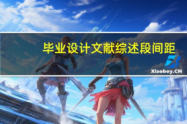 毕业设计文献综述段间距
