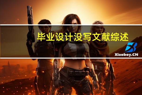 毕业设计没写文献综述