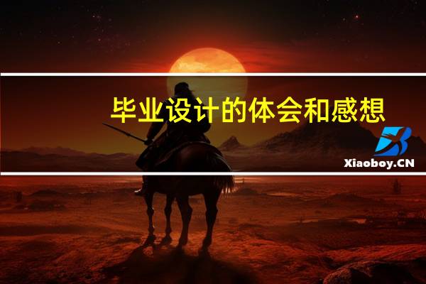 毕业设计的体会和感想
