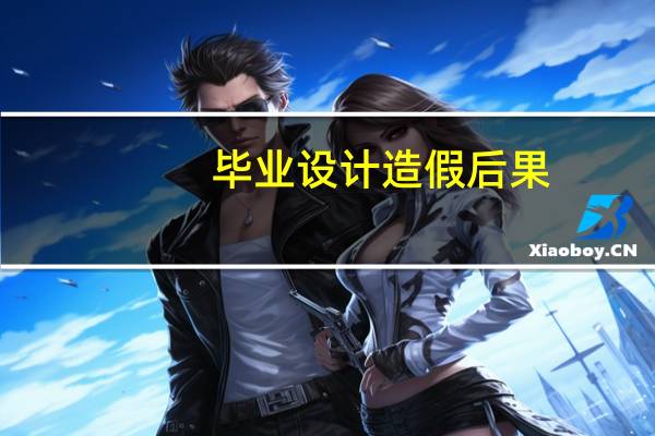 毕业设计造假后果