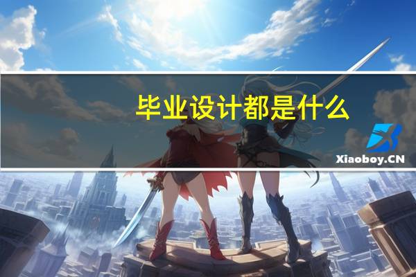毕业设计都是什么
