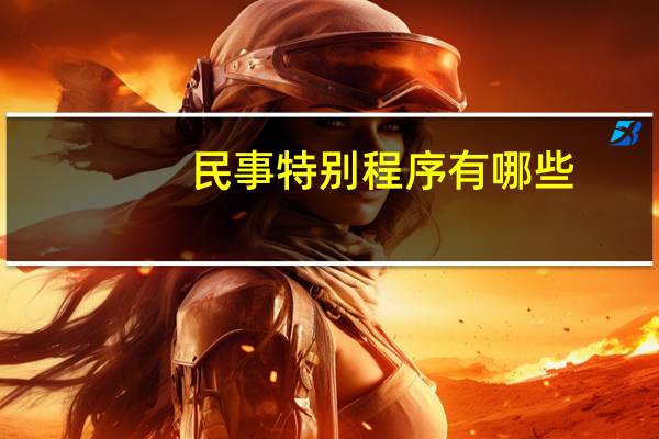 民事特别程序有哪些