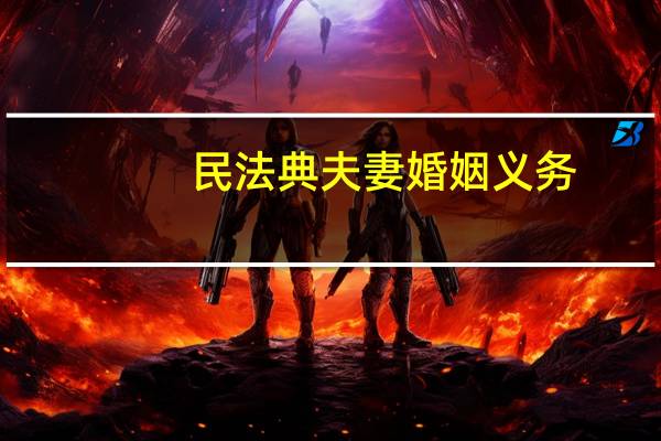 民法典夫妻婚姻义务